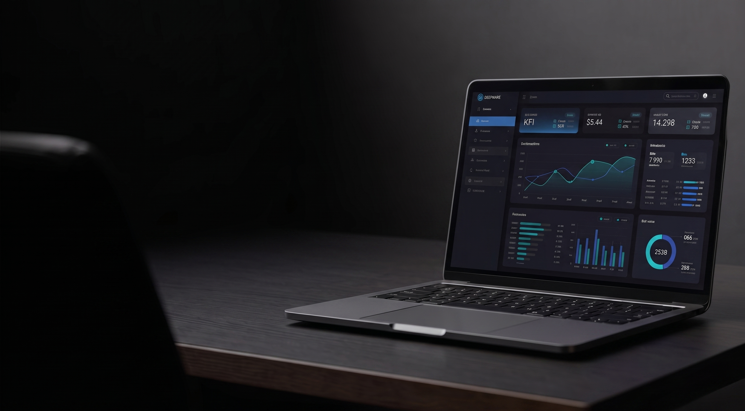 Technology dashboard on laptop